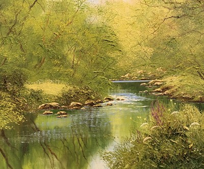 Lot 1440 - Terence EVANS (b.1943) Woodland Landscape with...