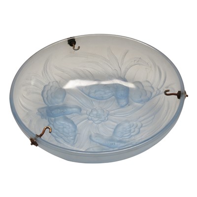 Lot 1009 - A circa 1930s Jobling moulded glass plafonnier,...