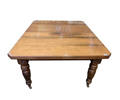 Lot 3006 - A late Victorian walnut extending dining table,...