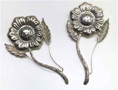 Lot 2120 - A pair of contemporary Italian silver table...