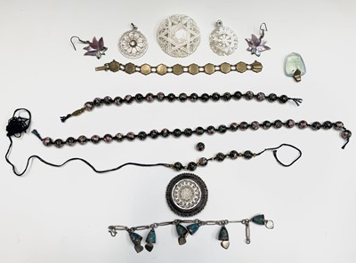Lot 304 - A Japanese damascene bracelet, comprising ten...