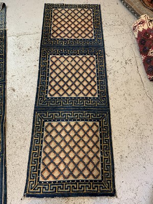 Lot 1233 - Three matching Chinese runners, 19th century,...