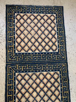 Lot 1233 - Three matching Chinese runners, 19th century,...