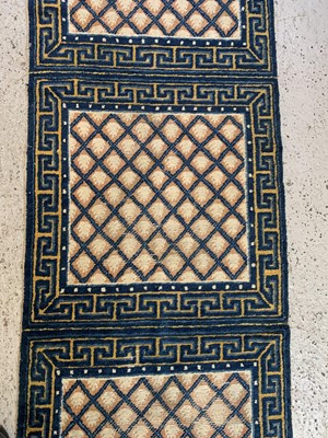 Lot 1233 - Three matching Chinese runners, 19th century,...