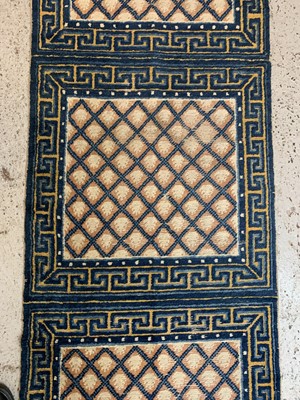 Lot 1233 - Three matching Chinese runners, 19th century,...