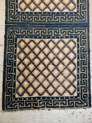 Lot 1233 - Three matching Chinese runners, 19th century,...
