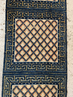 Lot 1233 - Three matching Chinese runners, 19th century,...