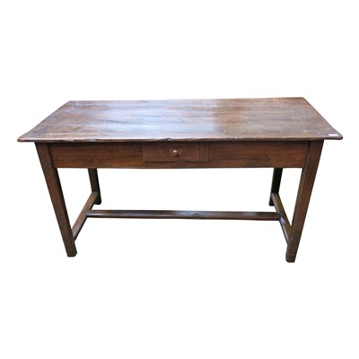 Lot 3416 - An elm kitchen table, 19th century, with a...