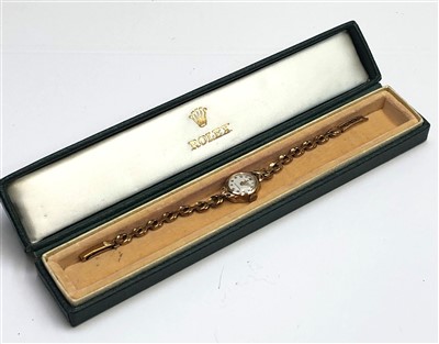 Lot 2746 - A 1950s Rolex Precision ladies wrist watch on...