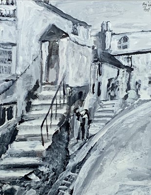 Lot 34 - Roy DAVEY (1946) Back Road West, St Ives Oil...