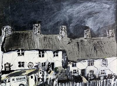 Lot 24 - Roy DAVEY (1946) Bakers Van and Cottages Oil...
