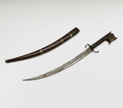 Lot 1033 - A Middle Eastern sword, 19th century, with...