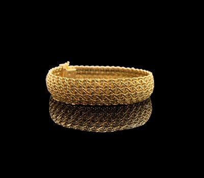 Lot 64 - A 9ct gold bracelet width 13.17mm 30.8gm