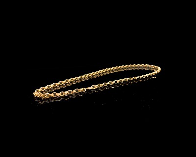 Lot 40 - A 9ct gold belcher link necklace 56cm 32.5gm