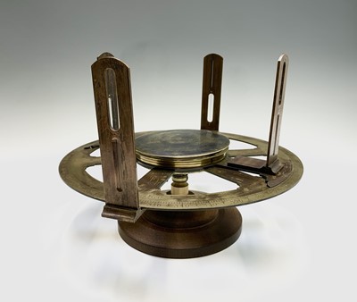 Lot 430 - An early 18th century brass circumferentor,...