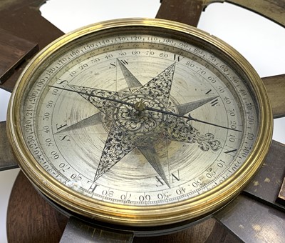 Lot 430 - An early 18th century brass circumferentor,...