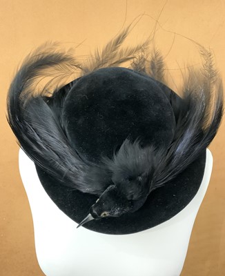 Lot 2809 - Two early 1920s hats. One soft pillbox shape...