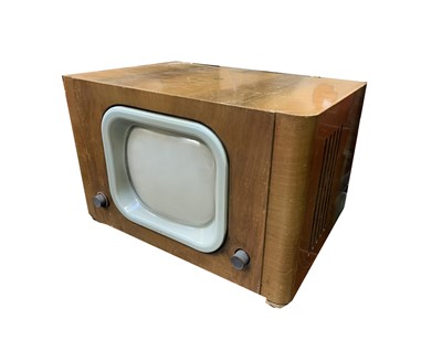 Lot 418 - A Pye walnut cased table top television...