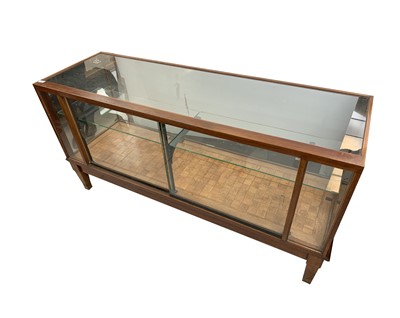 Lot 3001 - A walnut and oak glazed haberdashery or shop...