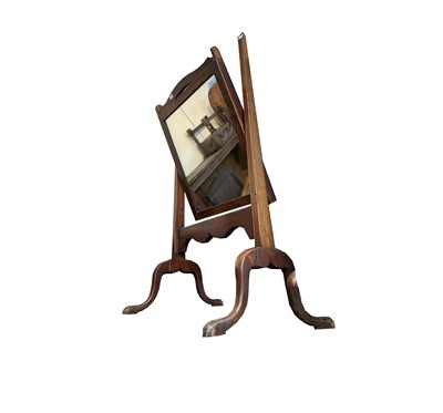 Lot 3014 - A Georgian style mahogany swing mirror on...