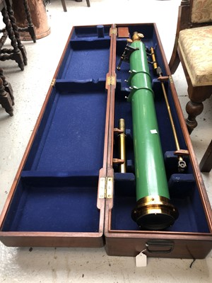 Lot 460 - A 4 inch equatorial refracting telescope, by...