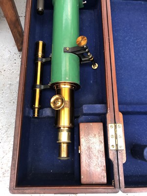 Lot 460 - A 4 inch equatorial refracting telescope, by...