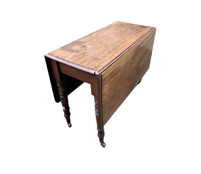 Lot 3004 - A Victorian mahogany drop leaf dining table,...