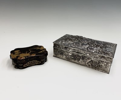 Lot 504 - A 19th century Japanese lacquer trinket box...