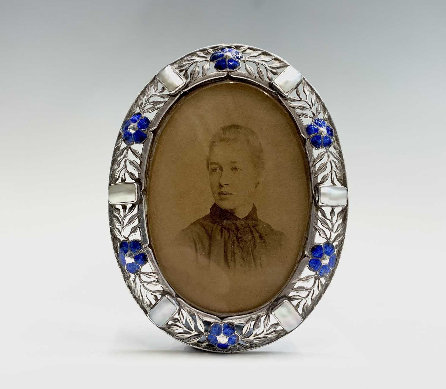 Lot 1022 - An Ella Naper (1886-1972) enamelled silver and...