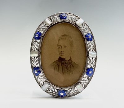 Lot 1022 - An Ella Naper (1886-1972) enamelled silver and...