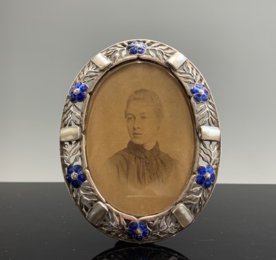 Lot 1022 - An Ella Naper (1886-1972) enamelled silver and...