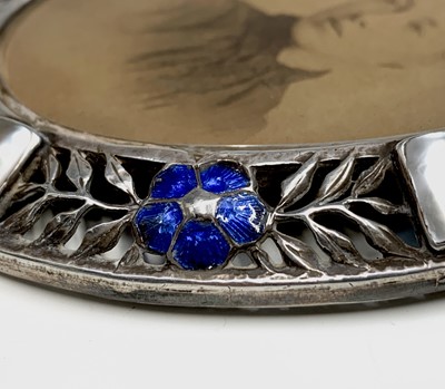 Lot 1022 - An Ella Naper (1886-1972) enamelled silver and...