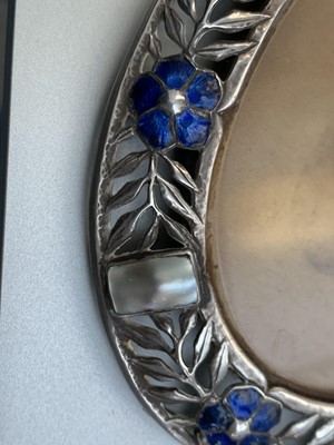 Lot 1022 - An Ella Naper (1886-1972) enamelled silver and...