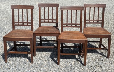 Lot 134 - A set of four Georgian fruitwood country...