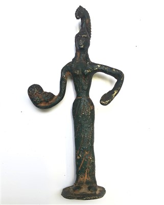 Lot 248 - A Greek gilt bronze figure of Athena, after...