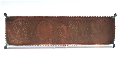 Lot 10 - An Arts & Crafts rectangular copper tray...
