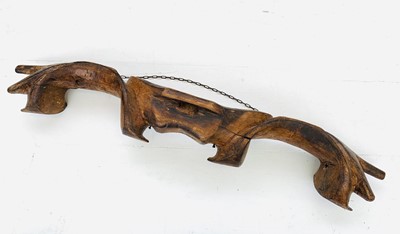 Lot 263 - A wooden double cattle yoke, length 131cm,...