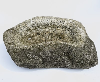 Lot 638 - A small granite trough planter of irregular...