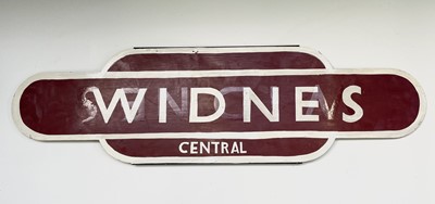 Lot 56 - A reproduction painted totem for BR(M) Widnes...