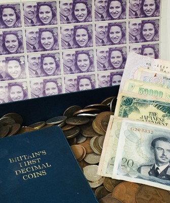 Lot 16 - Great Britain & World Coinage & Stamps. Silver...