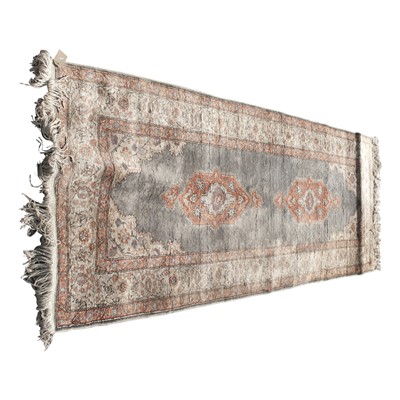 Lot 3105 - A Turkish Kayseri rug, the indigo field with...