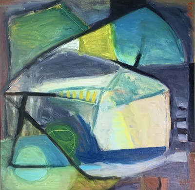 Lot 16 - Janet LYNCH (1938) Porthleven Winter Oil on...