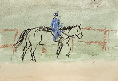 Lot 251 - Charles HOWARD (1922) Horserider Watercolour...