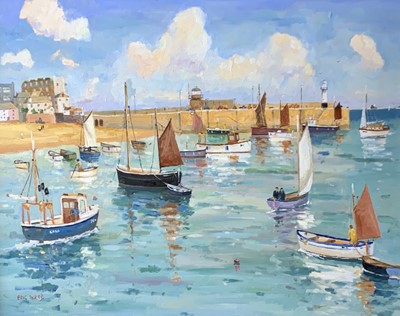 Lot 160 - Eric WARD (1945) St Ives Harbour Oil on canvas...