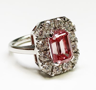Lot 144 - A rare and valuable 3.16ct pink diamond ring,...