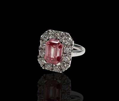 Lot 144 - A rare and valuable 3.16ct pink diamond ring,...