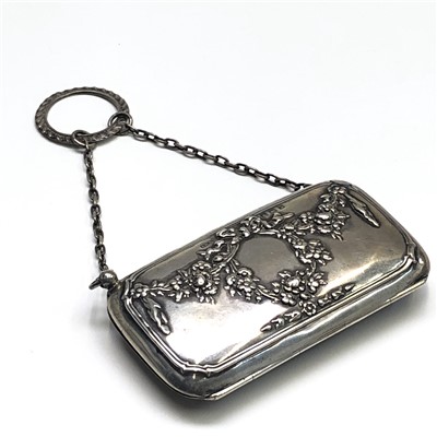 Lot 2190 - An Edwardian embossed silver visiting card...