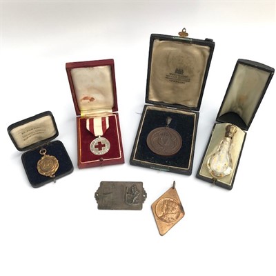 Lot 2693 - A gold mounted 19th century flat French glass...