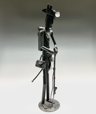 Lot 44 - A scrap steel sculpture of an American Soldier,...