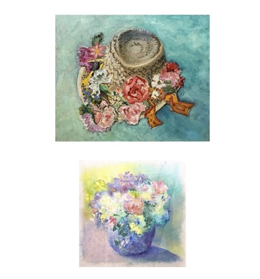 Lot 211 - Heather BRAY The Folksingers Hat Oil on canvas...